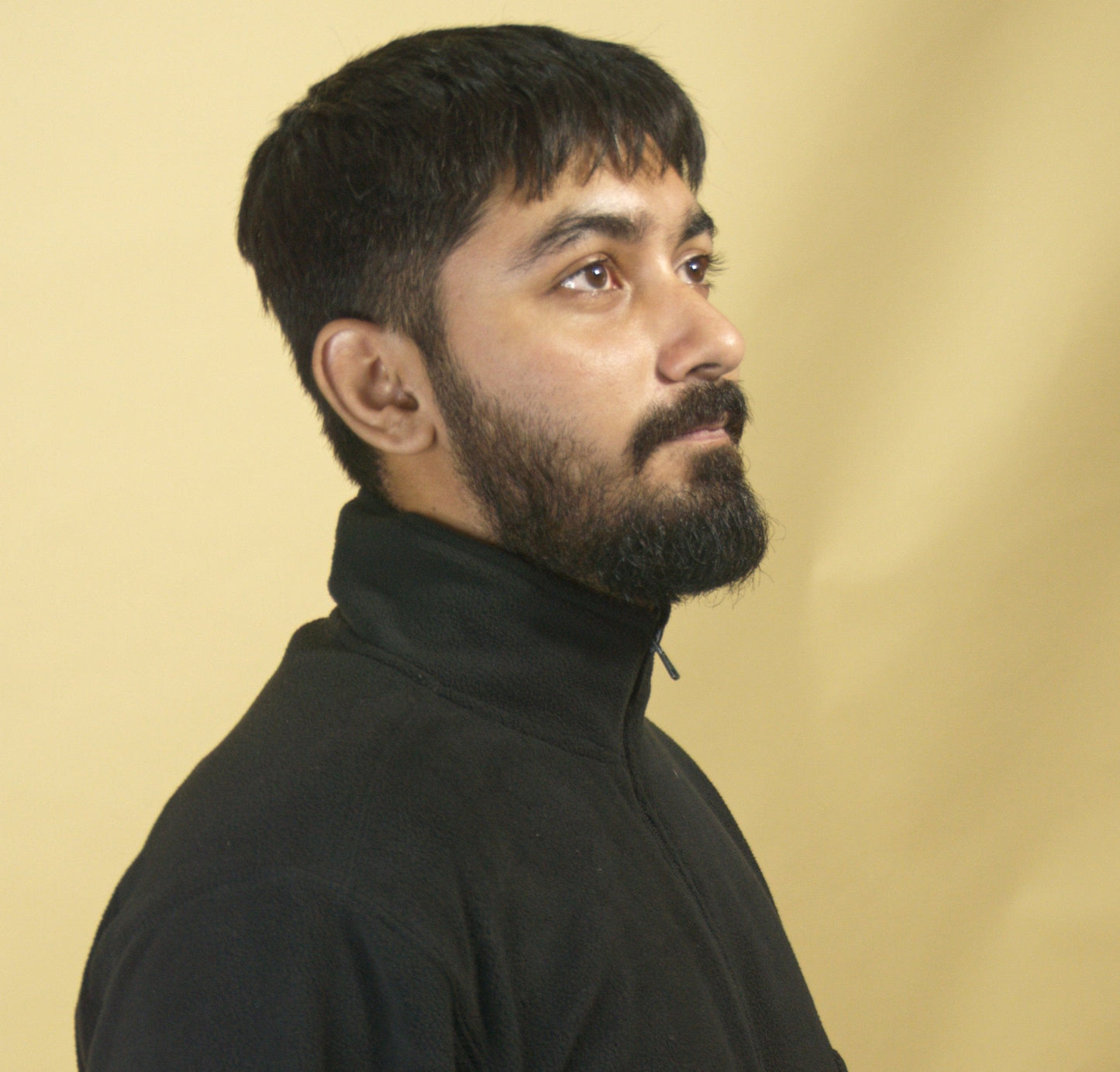 Anti-Pelling Polar Fleece Pullover with Zip up Polo neck