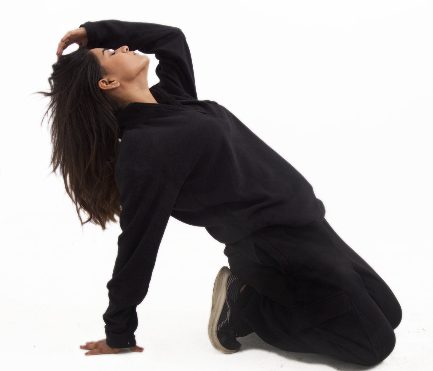 Anti-Pelling Polar Fleece Pullover with Zip up Polo neck
